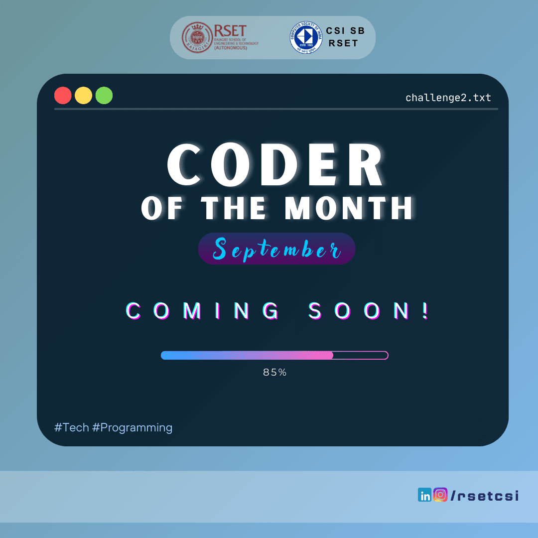 Coder of the Month